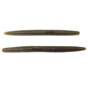 5" Yamamoto Senko - Green Pumpkin with Large Green & Purple Flake