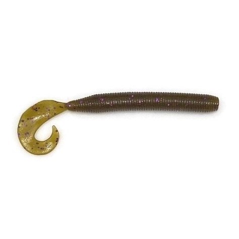 YAMAMOTO Yamamoto Stretch 40 - Green Pumpkin with Purple Copper - Grumpy Bass
